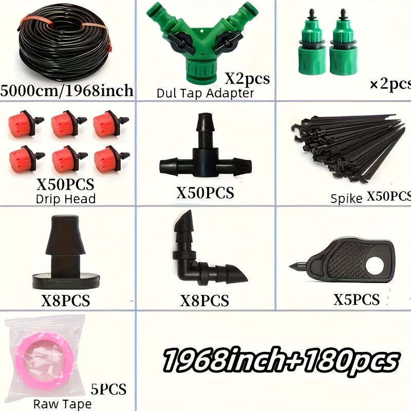 20 juegos de atomización de rociadores automáticos de patio, rociadores de riego ajustables, riego automático, sistema de riego por goteo