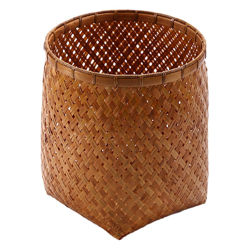Бамбуковая корзина ручной работы большая краска винтажная газета корзина для хранения прокруток корзина для всякой всячины корзина для цветочной композиции Бытовая бумажная корзина настольное украшение