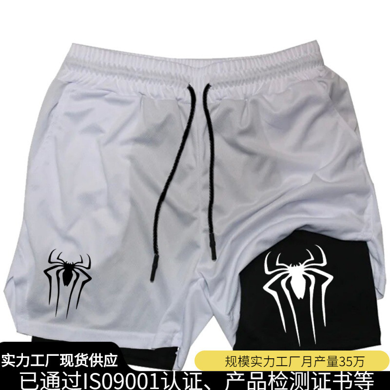 Cross-border Movie Spider-Man Fitness Shorts 2D Print Adult Double Layer Beach Pants Amazon E-commerce Hot Sale Cross-border Movie Spider-Man Fitness Shorts 2D Print Adult Double Layer Beach Pants Amazon E-commerce Hot Sale