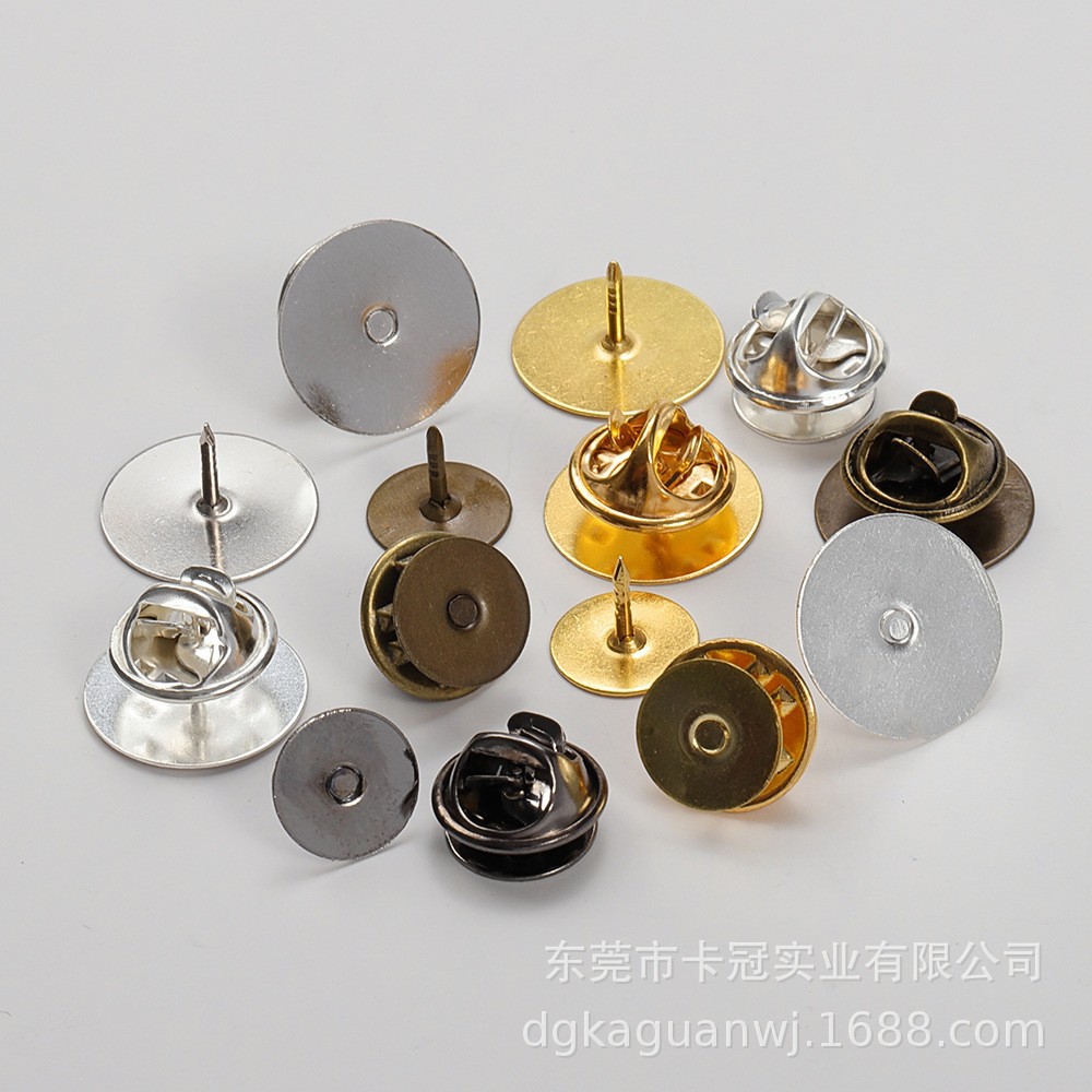 厂家生产铜铁蝴蝶帽刺马针卡帽塑胶帽不锈钢蝴蝶卡帽针塑胶卡扣帽