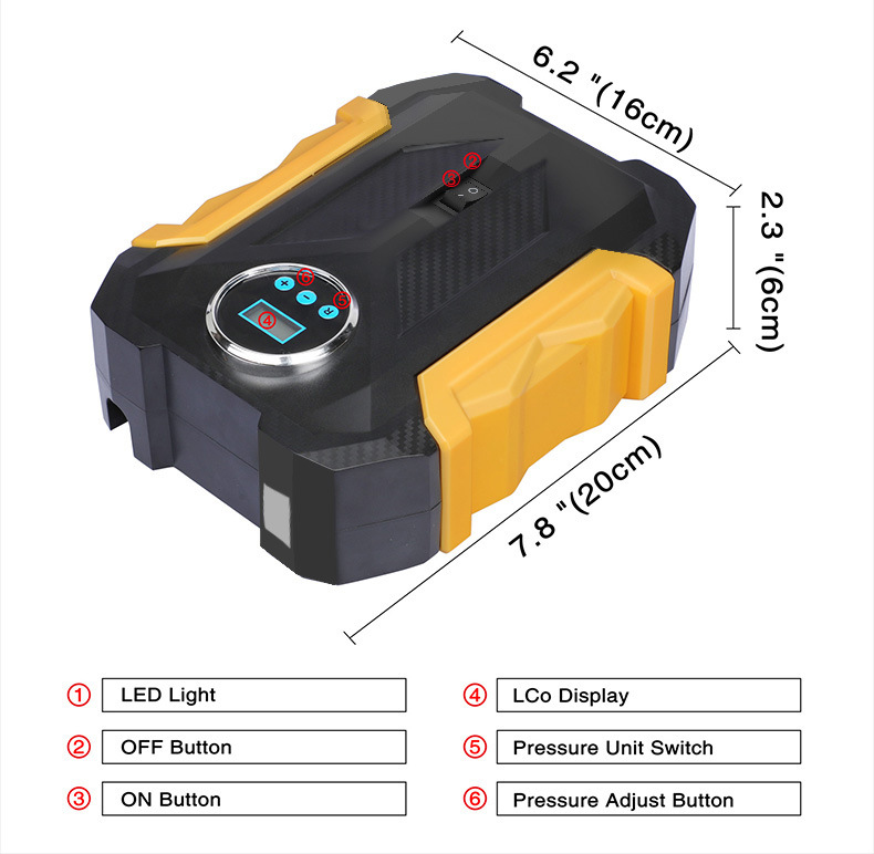 Multifunctional Car Portable Inflator Car Home Dual-Use SUV Portable Tire Inflator