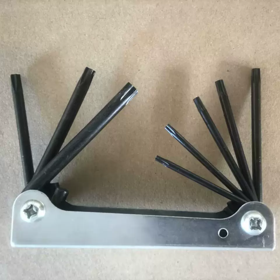 工厂直销8PC折叠梅花铁壳内六角扳手