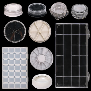 Wholesale Manicure 28-Grids Jewelry Box Special-Shaped Diamond 21-Grids Jewelry Crushed Diamond Cat's Eye Box Packaging Box Accessories Storage Box