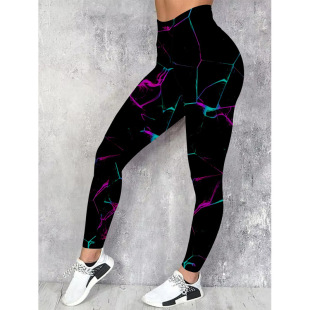 R 18715 Two-color print yoga pants �pɫӡ���٤ѝ�羳��