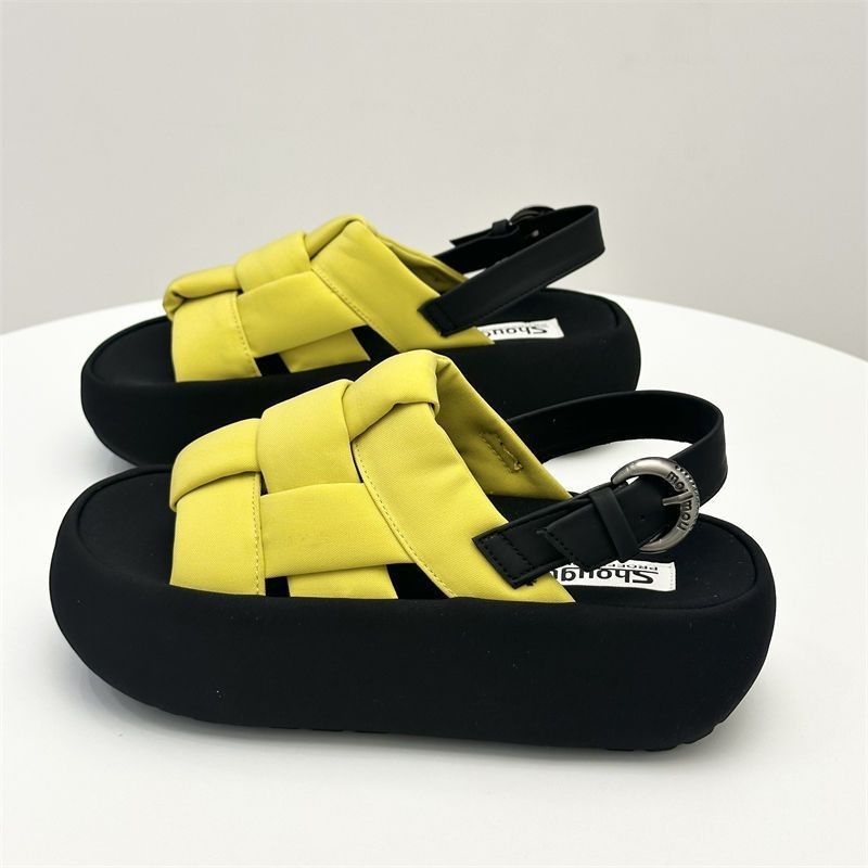 Comfortable fashionable yellow woven casual summer breathable…