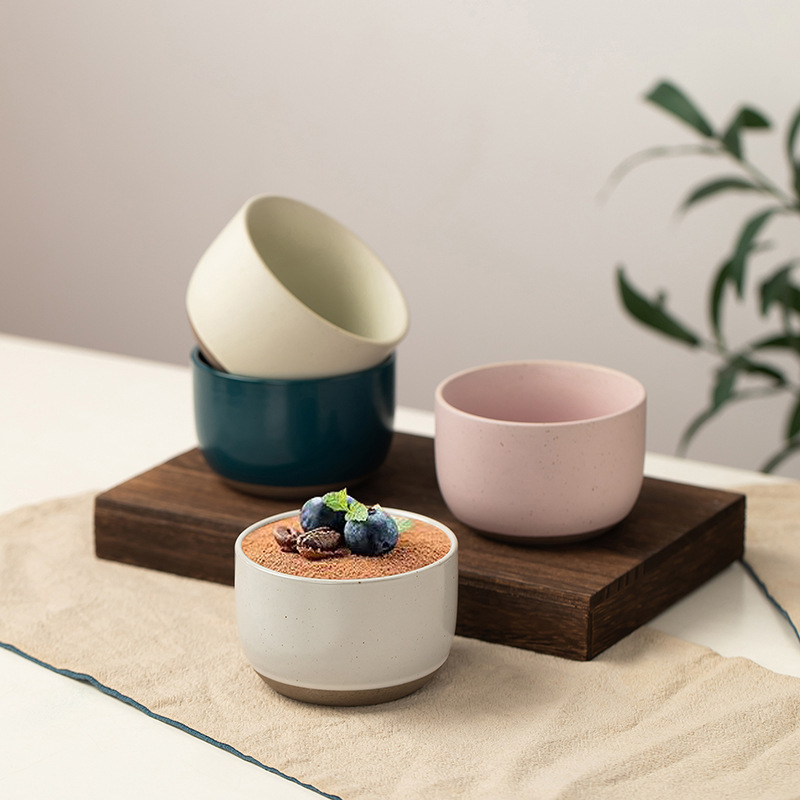 Morandi color high temperature stoneware cheese small baking tray ceramic salad bowl fruit bowl household microwave oven oven application