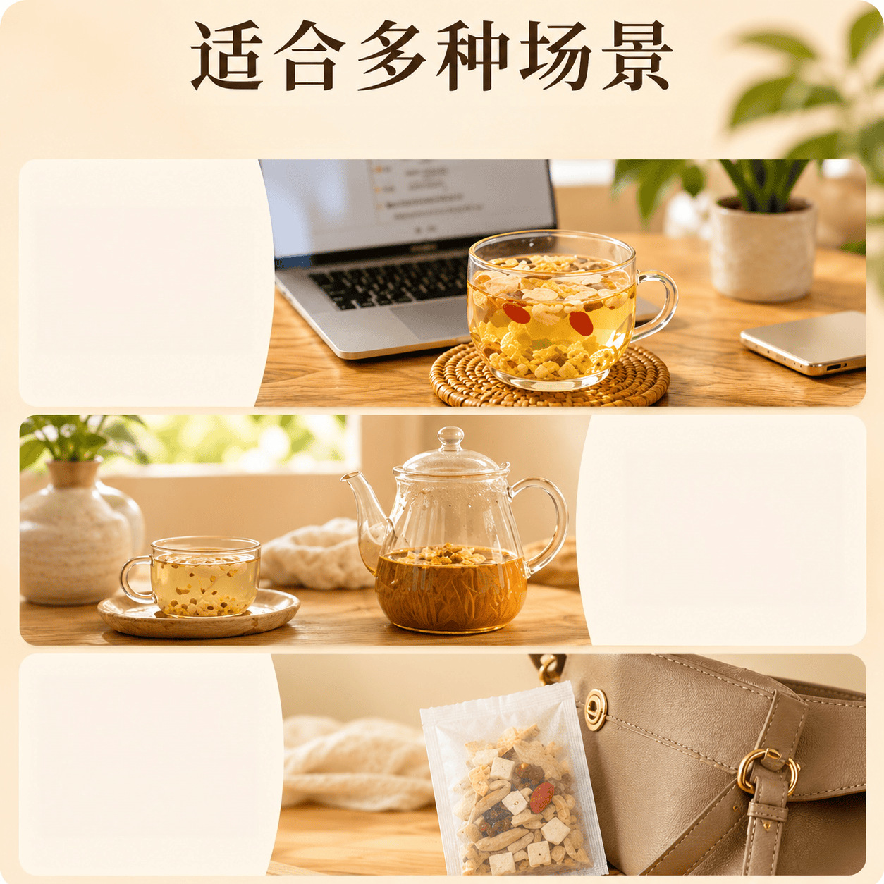 Poria Snow Pear Yu Zhu Herbal Tea 510g 30 Mini Cans Traditional Wellness Flower Tea Blend preparation