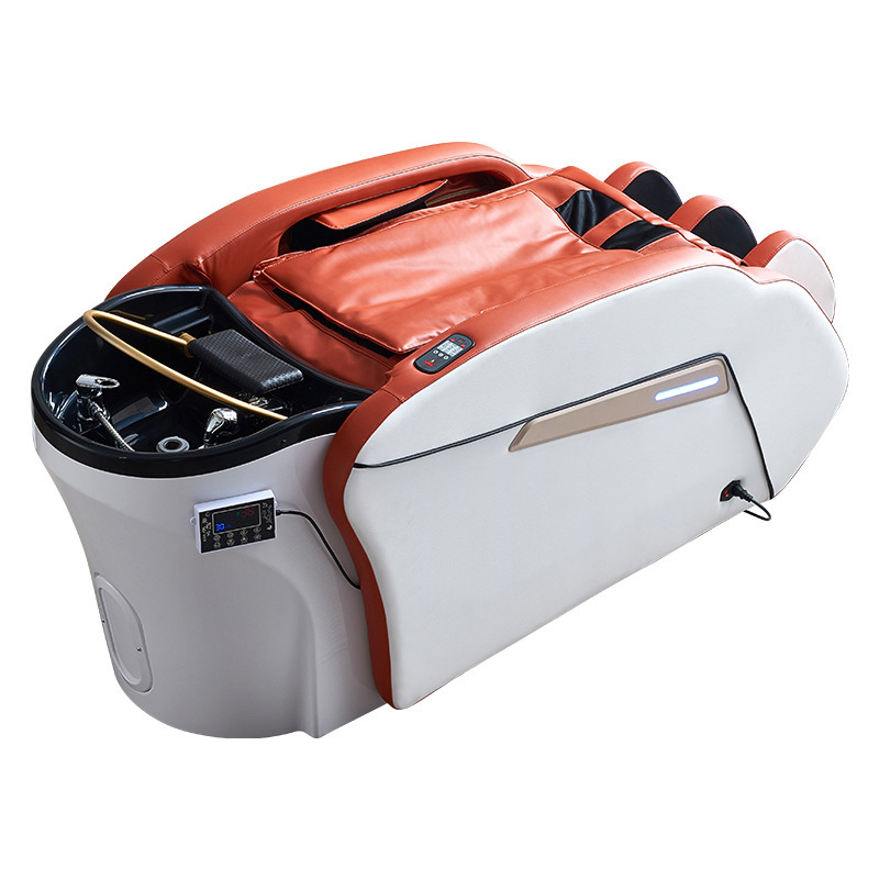 Cama de champú de masaje eléctrico inteligente peluquería especial circulación de agua automática fumigación cabeza terapia cama con calentador de agua