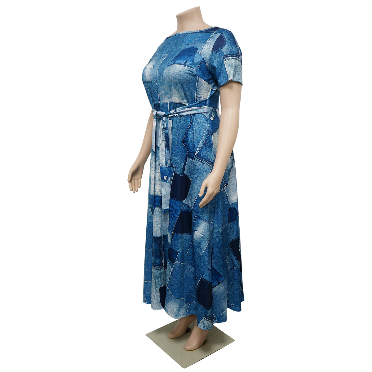 476g Weight Maxi Long Dress Dress Length Type Short Sleeve Sleeve Length Princess Dress Dresses Type Regular Sleeve Sleeve Type Spandex, Polyester Fabric Type Mid Waist Waist Line Holiday, Daily Occasion Round Neck Neckline Slim Fit Type Printing Pattern All Seasons Season Printing, Contrast Binding Design Casual, Vacation Style Wholesale Casual Vacation Printing Contrast Binding Printing Holiday Daily Round Neck Short Sleeve Princess Dress 3