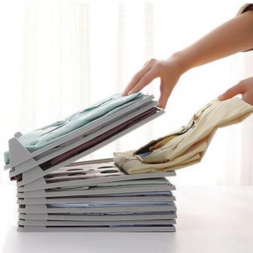 Creative Wardrobe Storage Folding Clothes Board Lazy Person Foldable Clothes Home Board Multifunctional Shirt Long Sleeve Anti-Wrinkle Portable Rack