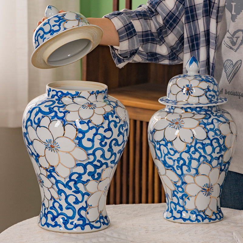 Yutong "Handmade Porcelain" by a Veteran Artist, Ceramic Pure Hand-Painted Accessible Luxury Ceramic Vase, Entrance Decoration