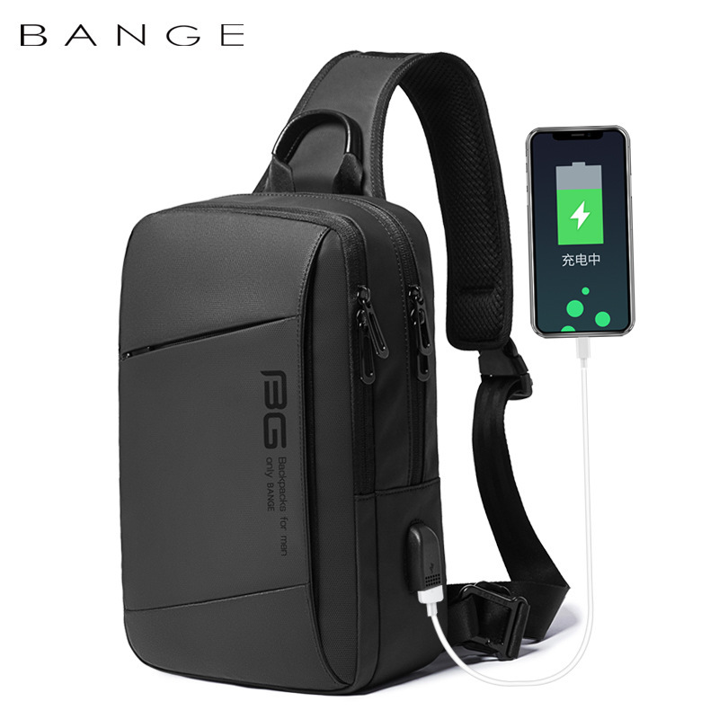 2019 Class Song New Fashion Versatile Outdoor Sports Technology USB Casual Single Shoulder Men's Business Chest Bag