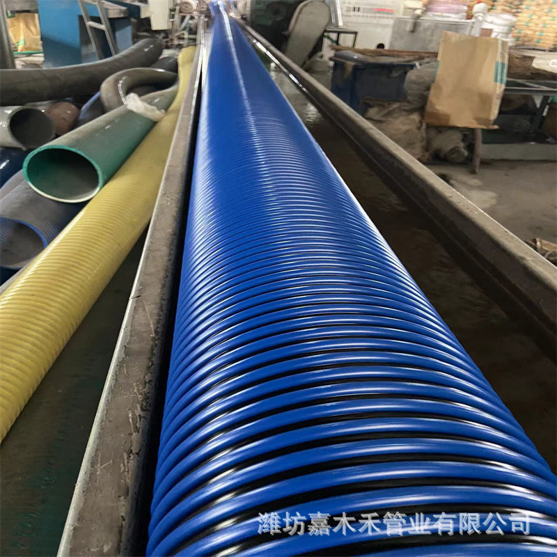 厂家PVC增强塑筋螺旋平筋凸筋物料输送吸粮波纹管抽排塑筋管软管