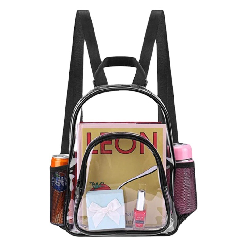 Amazon transfronteriza de PVC transparente mochila hombre y mujer estudiante al aire libre portátil de gran capacidad Mochila deportiva de moda