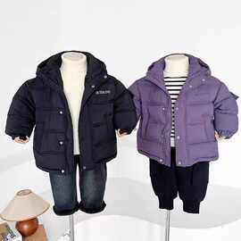 儿童棉服男童羽绒棉衣外套205新款宝宝保暖冬季加厚冬装棉袄