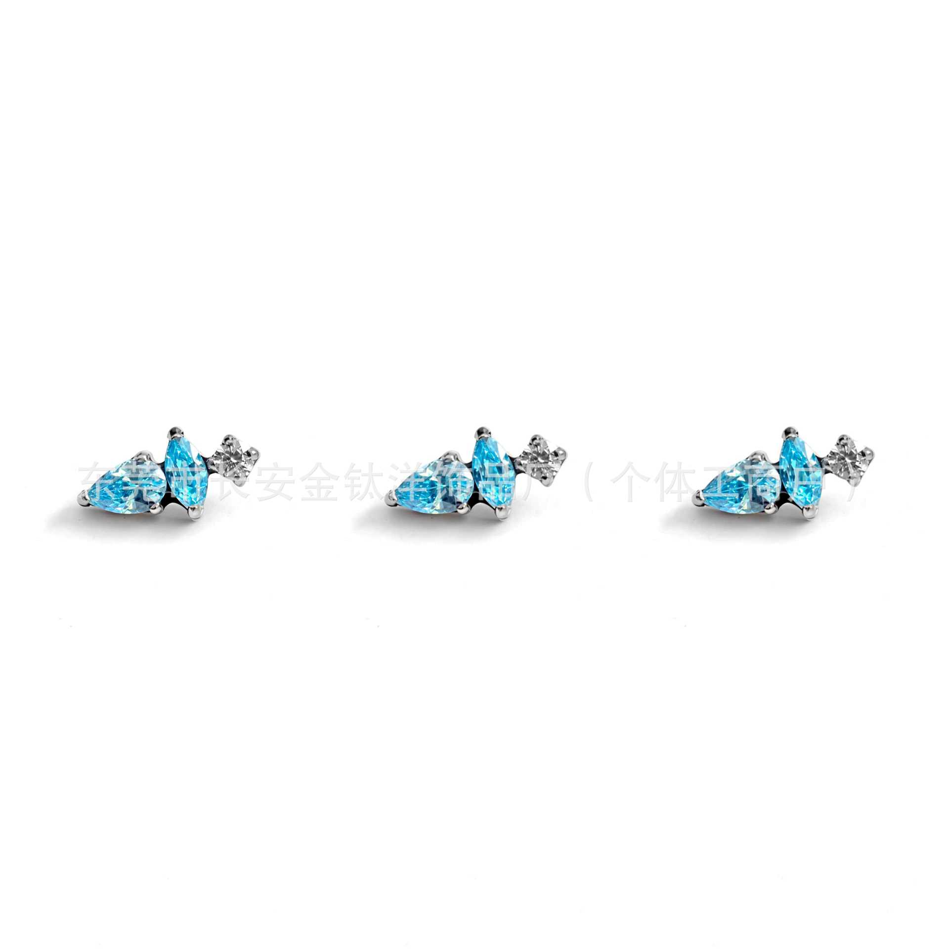 Pointed titanium steel lip stud product view
