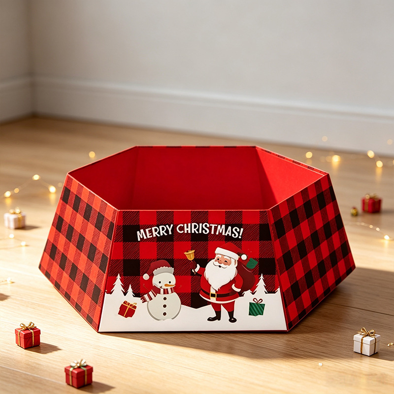 Comercio exterior transfronterizo nueva falda de árbol de Navidad copo de nieve alce felpa delantal de árbol de Navidad falda de árbol de Navidad decoraciones