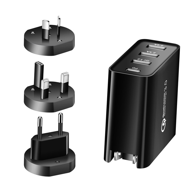PD 充電器 48W クアルコムプロトコル 4USB 急速充電充電ヘッド 48W 4 ポート PD+QC3.0 携帯電話アダプター|undefined