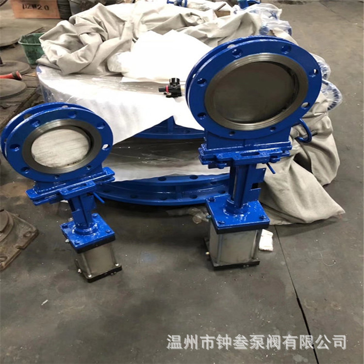 PZ673F-16C 气动明杆刀型闸阀 气动薄型插板阀PZ673F软密封刀闸阀