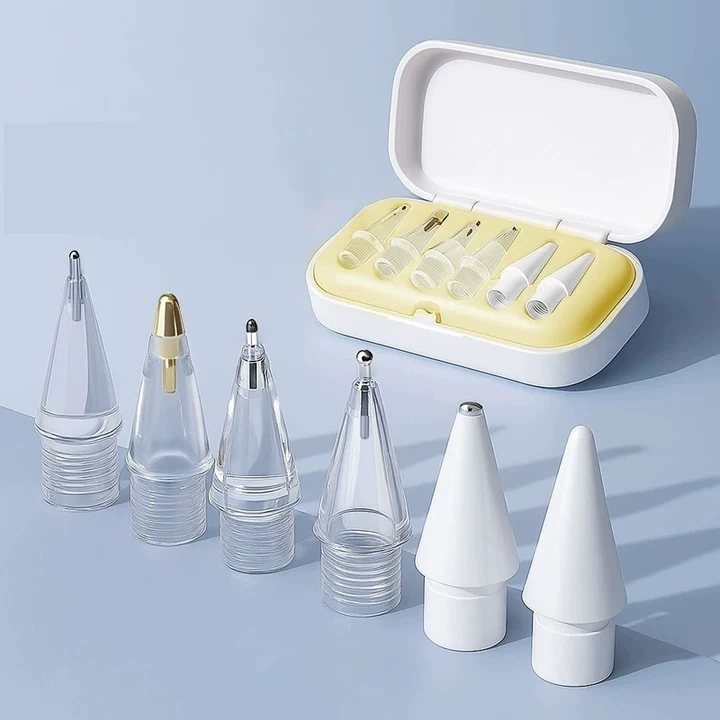 Replacement Pen Tips (Apple Pencil) — Multi-Size Adapter Set with Storage Box, 2.0–3.5 mm