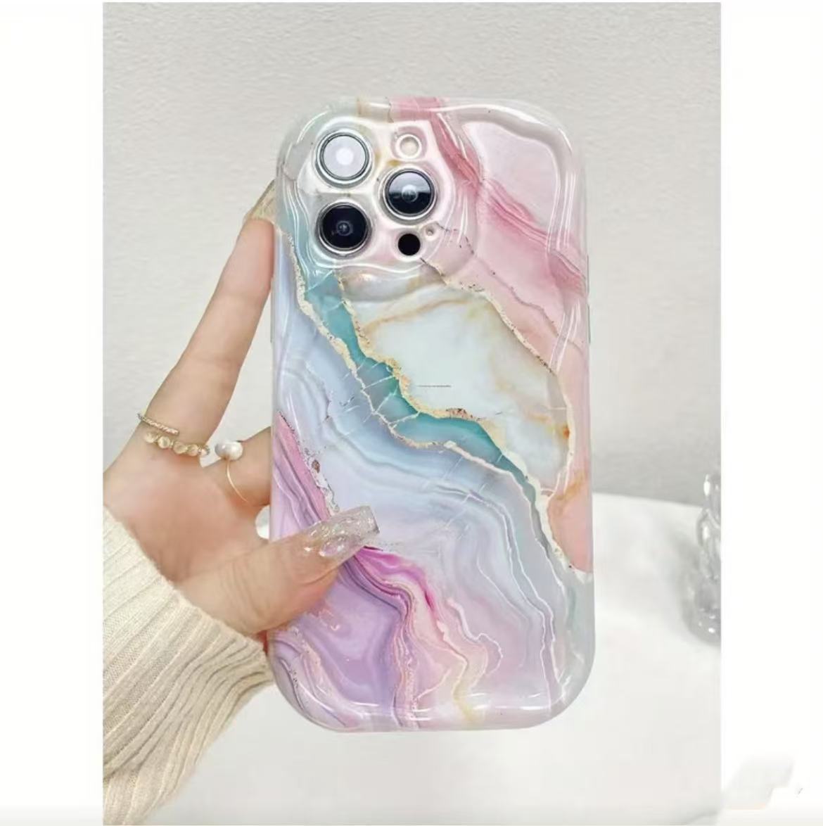 Patrón cuadrado de mármol para Apple 15 funda para teléfono móvil iPhone16 Japón y Corea del Sur 14 Europa y América 13 personalidad 12 nuevo 11