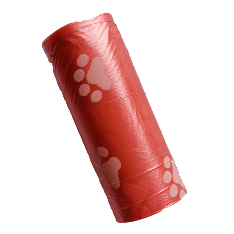 Impreso bolsa de basura para mascotas bolsa de basura bolsa de aseo para perros 15 Unids/rollo gato perro suministros de limpieza