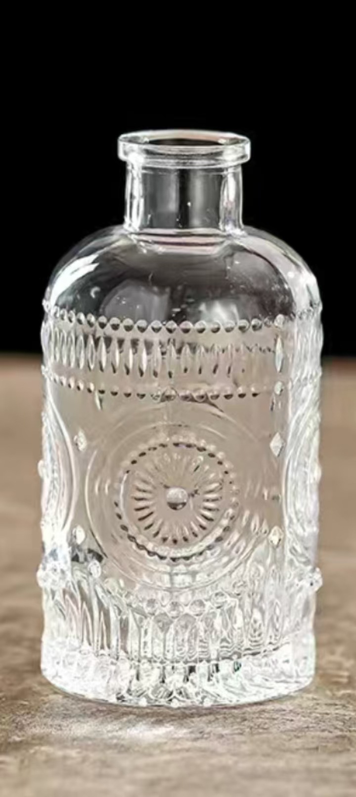 Relieve retro europeo azul y amarillo gradiente spray mini hidroponía jarrón aromático conjunto de jarrón de vidrio de flores secas