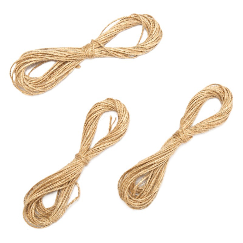 Cuerda de cáñamo colorido DIY decorativo vintage tejida a mano cuerda de yute rollo pequeño al por mayor foto etiqueta de la pared completa