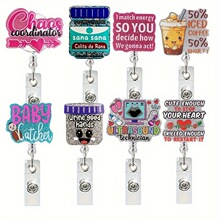 P 46736 Cartoon cat retractable ID badge holder ��ͨè������