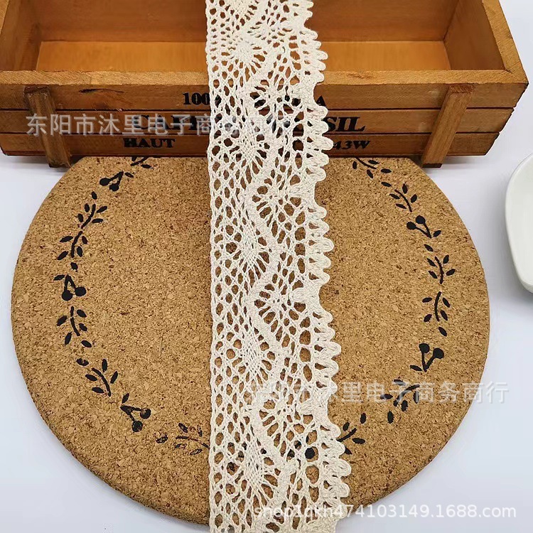 爆款厂家直销棉线蕾丝花边辅料DIY装饰帽子服装配件花边现货长期