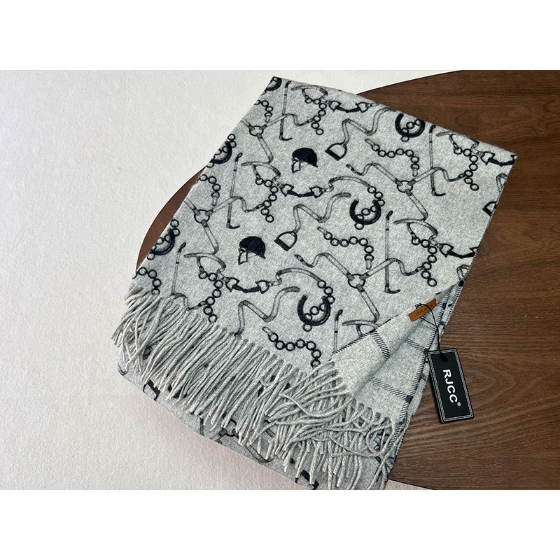 Rjcc ベルベット秋冬カシミヤプリントタッセルショール快適で暖かい女性のエアコン付きの部屋シンプルなスカーフ|undefined