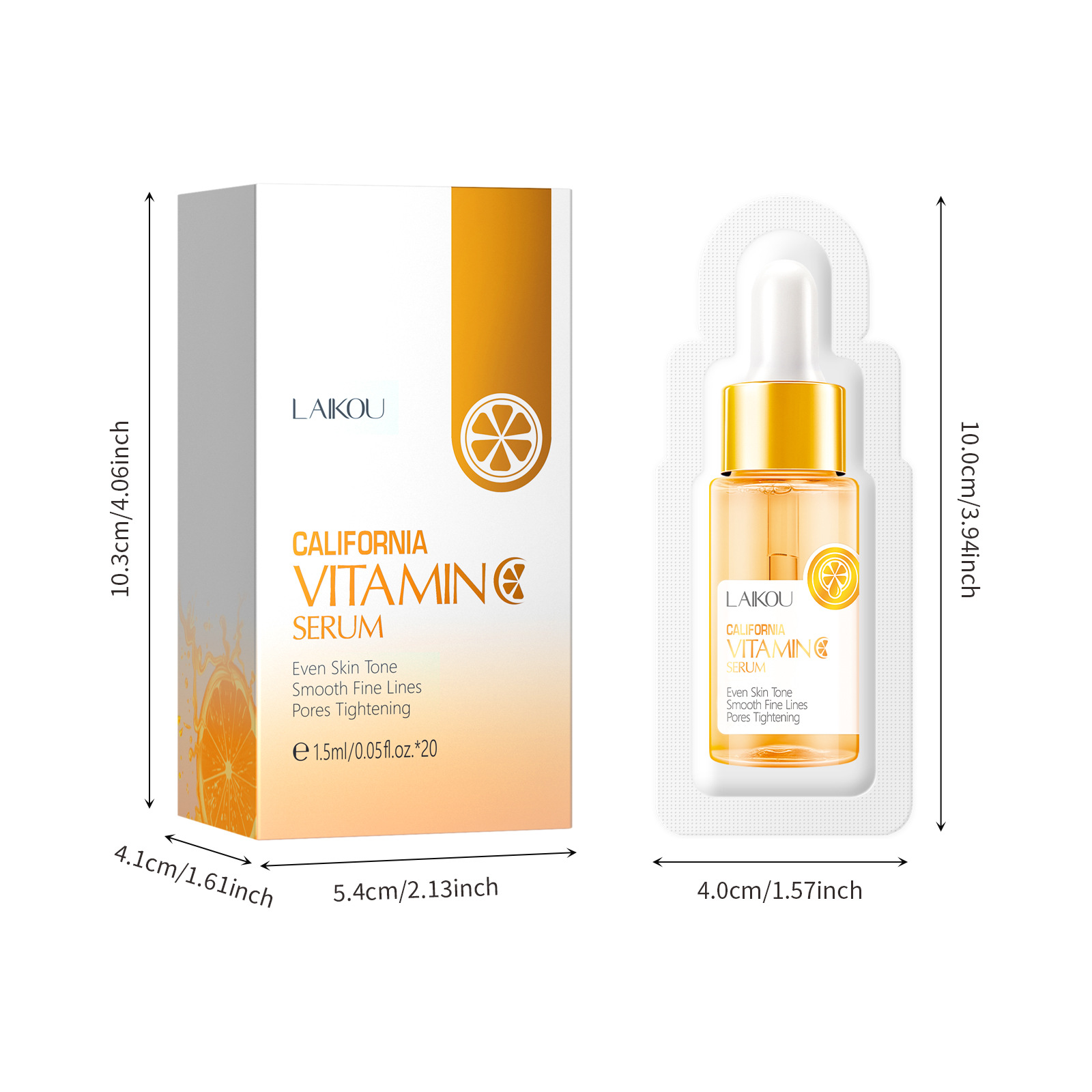 Cross-border Laicome Vitamin c Essence 1.5ml*20pcs Hydrating and Moisturizing Liquid Essence wholesale from the manufacturer details Picture