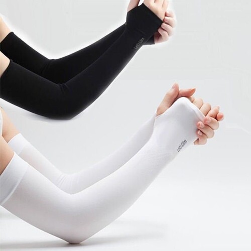 Summer Unisex Outdoor Cycling Thin Sunscreen Ice Sleeves Women's Arm Guards Anti-UV Ice Silk Sleeves Simple Wholesale