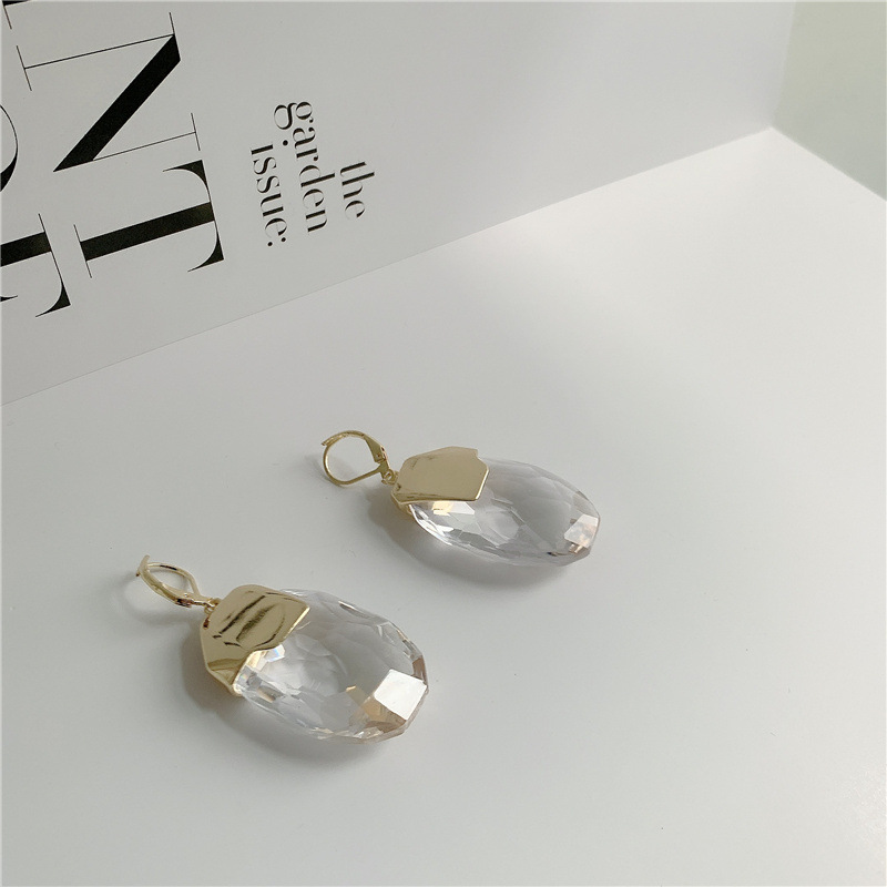 Boucles D&#39;oreilles En Cristal Transparent Tridimensionnel display picture 7