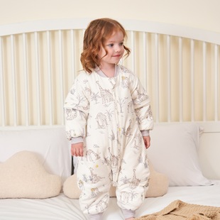 Autumn and winter new children's cotton detachable sleeve spring autumn and winter leg sleeping bag for boys and girls baby thin cotton kick-proof quilt