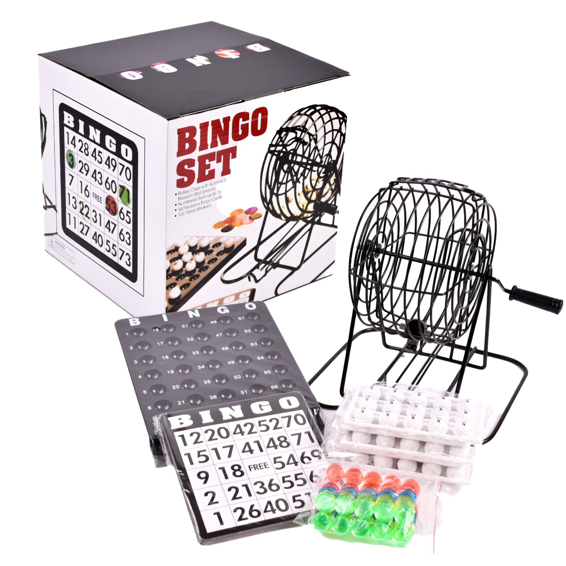 跨境爆款 75球BINGO宾果摇奖机 手动美式游戏bingo机 桌面转转乐