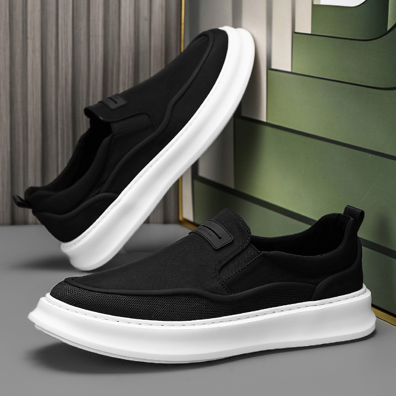 Zapatos de hombre 2026 primavera nueva moda versátil tendencia casual antideslizante desgaste nicho ventilado zapatos de lona juveniles