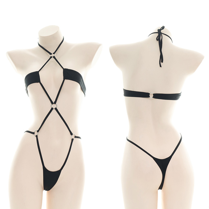 Sexy lingerie binding one-piece bikini foreign trade hot selling hollow-out clothes sexy tight three-point pajamas B0223