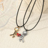 Fashionable pendant for beloved, necklace, metal chain for St. Valentine's Day, European style, Birthday gift, wholesale