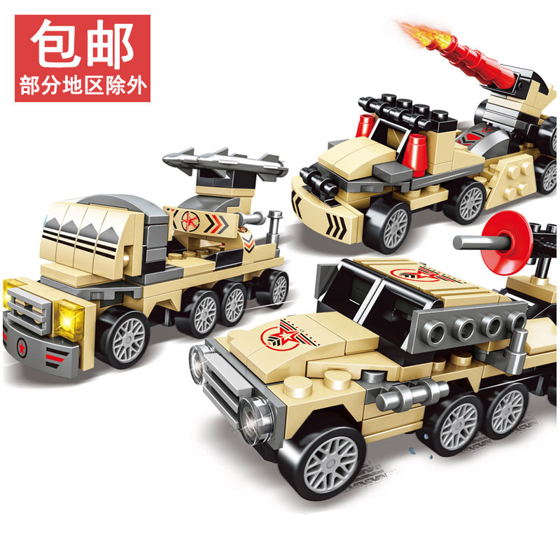 Children's Assembled Building Blocks Toys Small Particle Accumulation Team Pullback Missile Charge Car Assembled Lego Compatible Children's Assembled Building Blocks Toys Small Particle Accumulation Team Pullback Missile Charge Car Assembled Lego Compatible