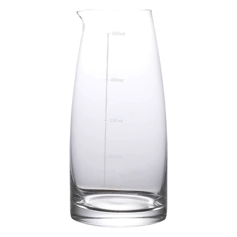 Хрустальный стеклянный винный горшок для ликера оптовика с ручкой для винного диспенсера со шкалой для отеля Креативный винный набор