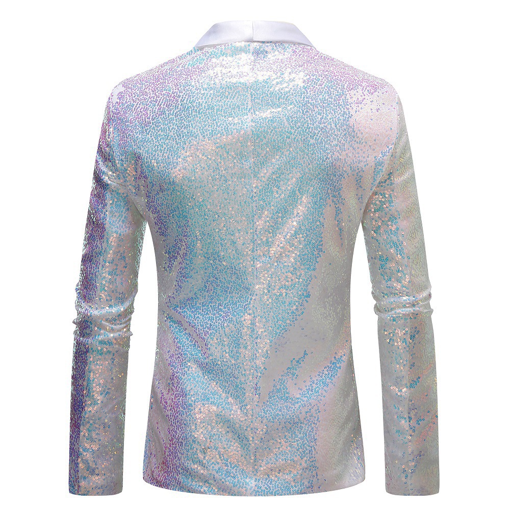 1 Abito con paillettes, abbigliamento da uomo per discoteca, presentatore, presentatore, giacca da studio, taglia europea, all'ingrosso_voghion.com