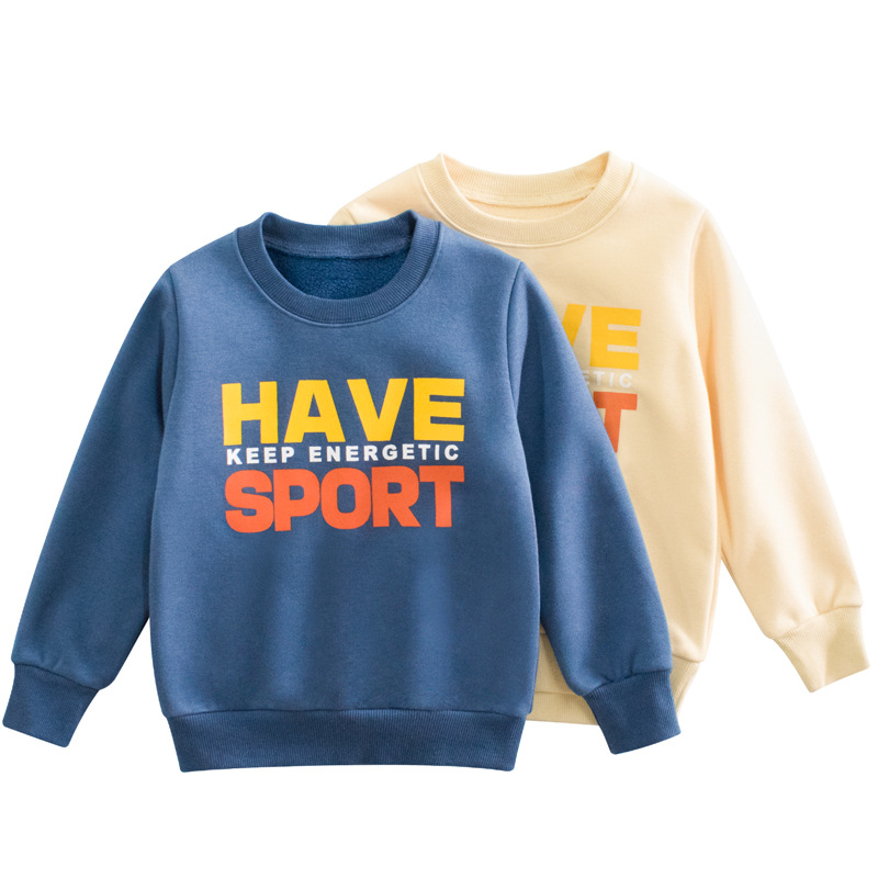 27kids marca ropa para niños suéter para niños más terciopelo primavera 2024 nueva ropa de bebé para niños