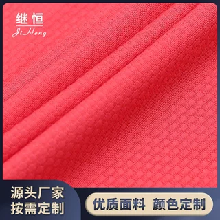 轻薄网眼速干T恤布料透气短裤里布运动服校服工装透气针织面料