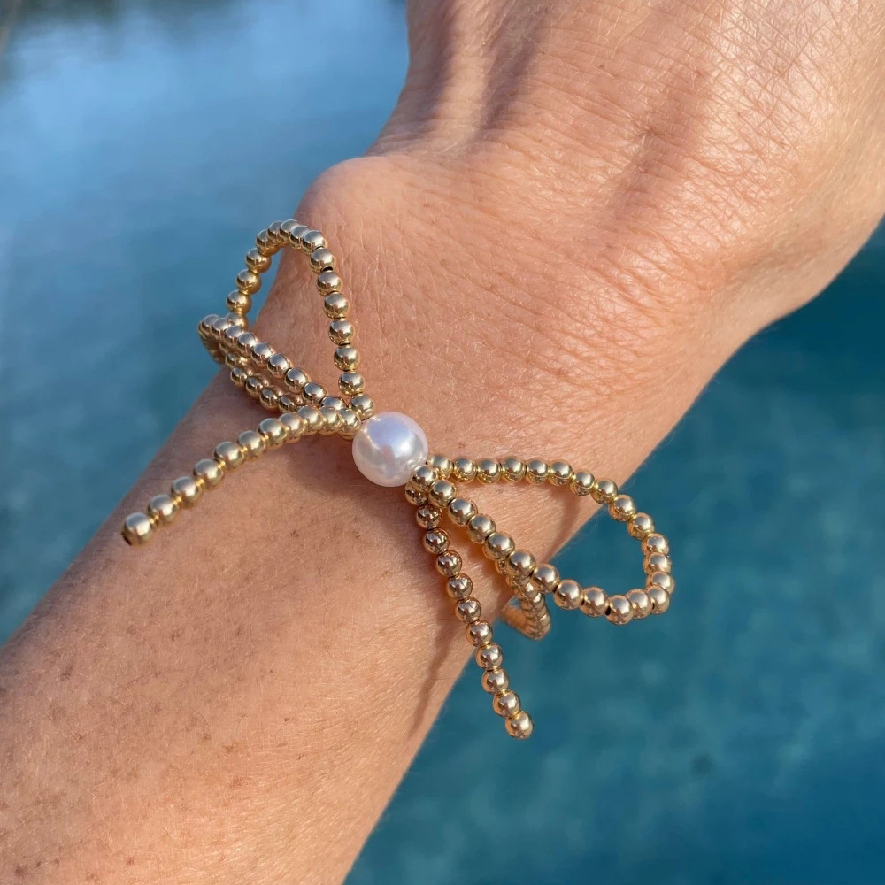 Bracelets Classification Copper Chain Material Beaded Chain Chain Type Wholesale Jewelry Casual Elegant Simple Style Geometric Copper Artificial Pearls Beaded Bracelets