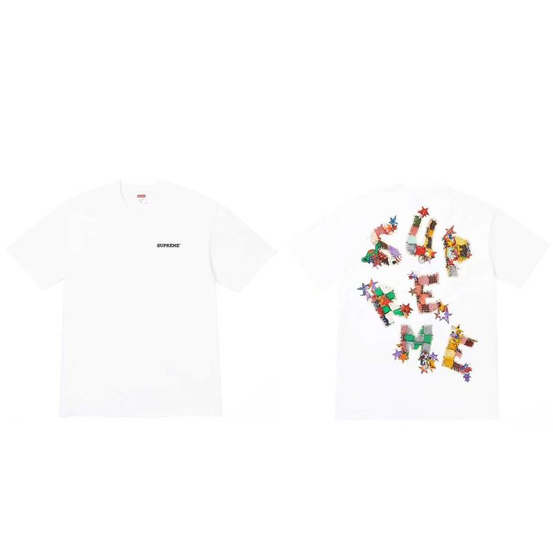クロスボーダーファッションとトレンディなシュプリームレタープリントラウンドネック半袖ユニセックスストリートファッションTシャツドロップシッピング|undefined