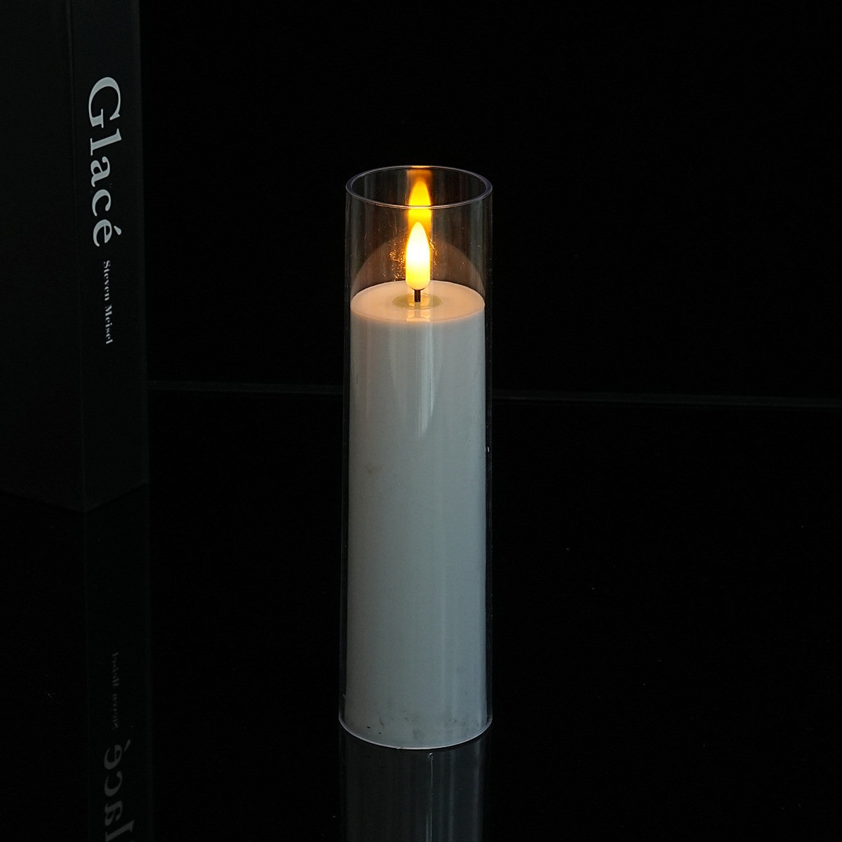 LED vela electrónica simulación plástico sin humo taza cera blanca Navidad cumpleaños boda atmósfera diseño lámpara de la vela