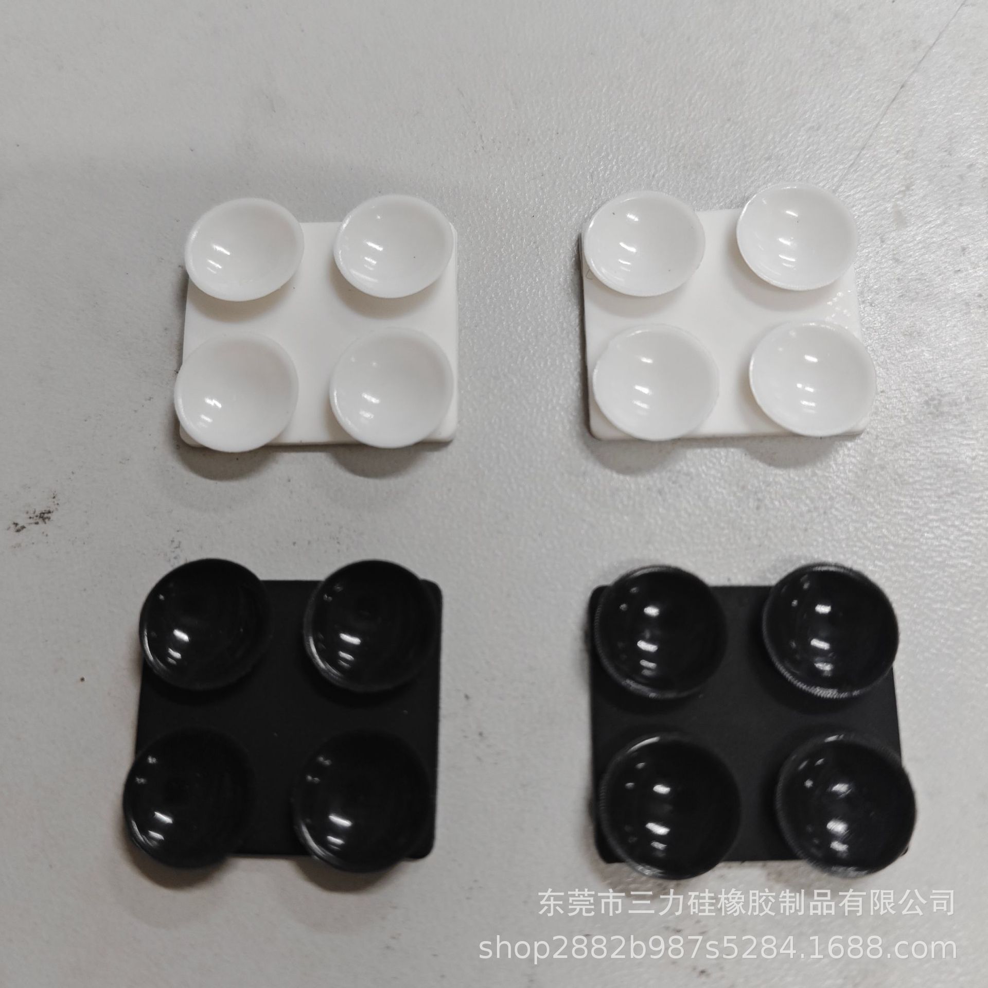 4粒方形硅胶吸盘  带背胶不带背胶吸盘 强吸力箱包充电器皮套