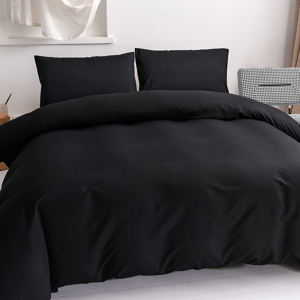 Textil para el hogar transfronterizo color sólido conjunto de tres piezas Amazon transfronterizo juego de cama edredón funda de almohada ropa de cama Comercio exterior al por mayor