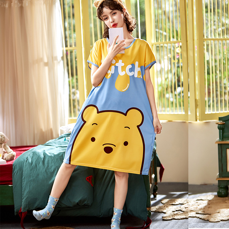 Pajamas women's summer short-sleeved thi...